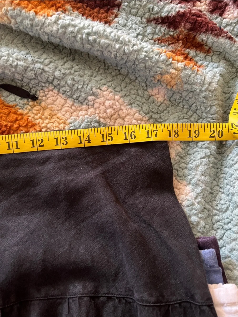 Allen Allen Black *Bundle 5 100%Linen Skirts with Subtle Ruffle Hem size M